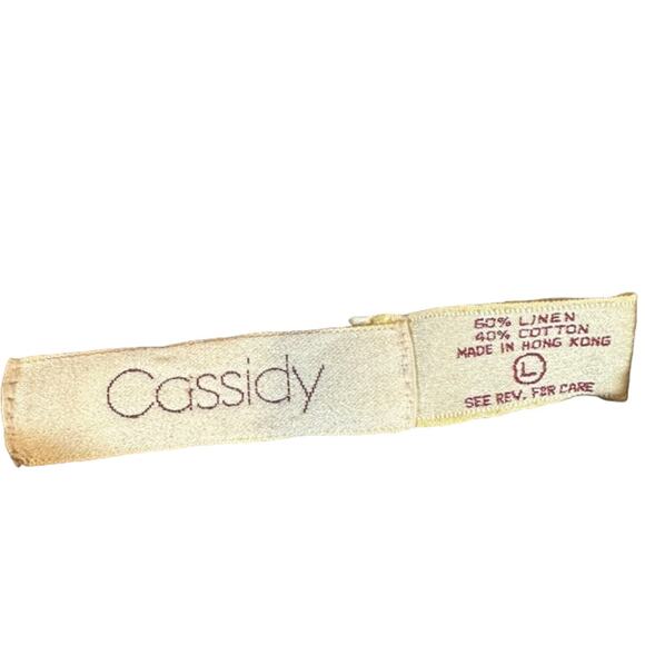 Cassidy Brown Earthy Patchwork Short Sleeve Linen Blend Knit Sweater Women Sz L - Picture 6 of 6